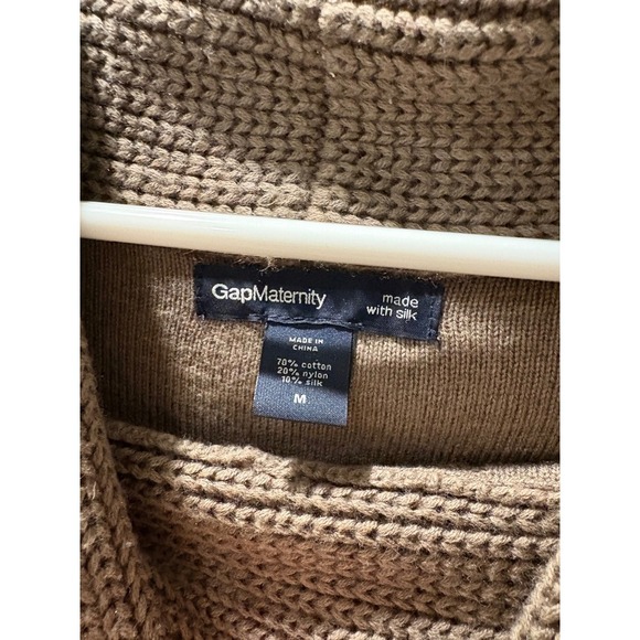 Gap Maternity Sweater Dress M Knit Cowl Neck Roll Sleeve Casual Chic - Picture 3 of 5